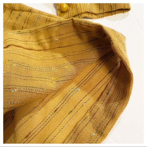 VINTAGE - GOLDEN DELIGHT DAY DRESS sz. 44 - Picture 9 of 9